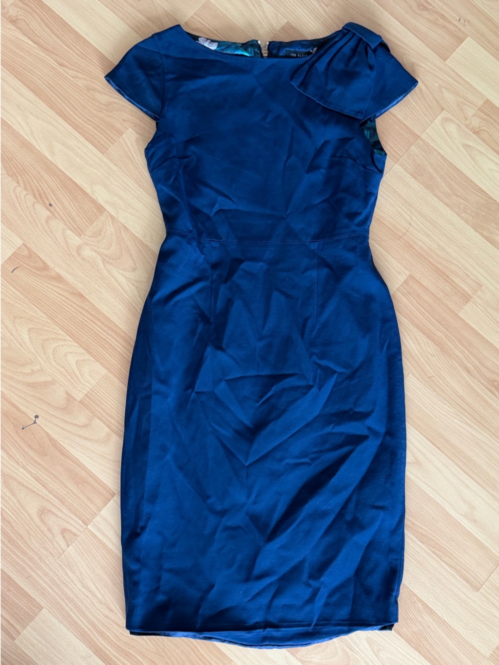 Ted Baker Navy Gold-Zip Dress